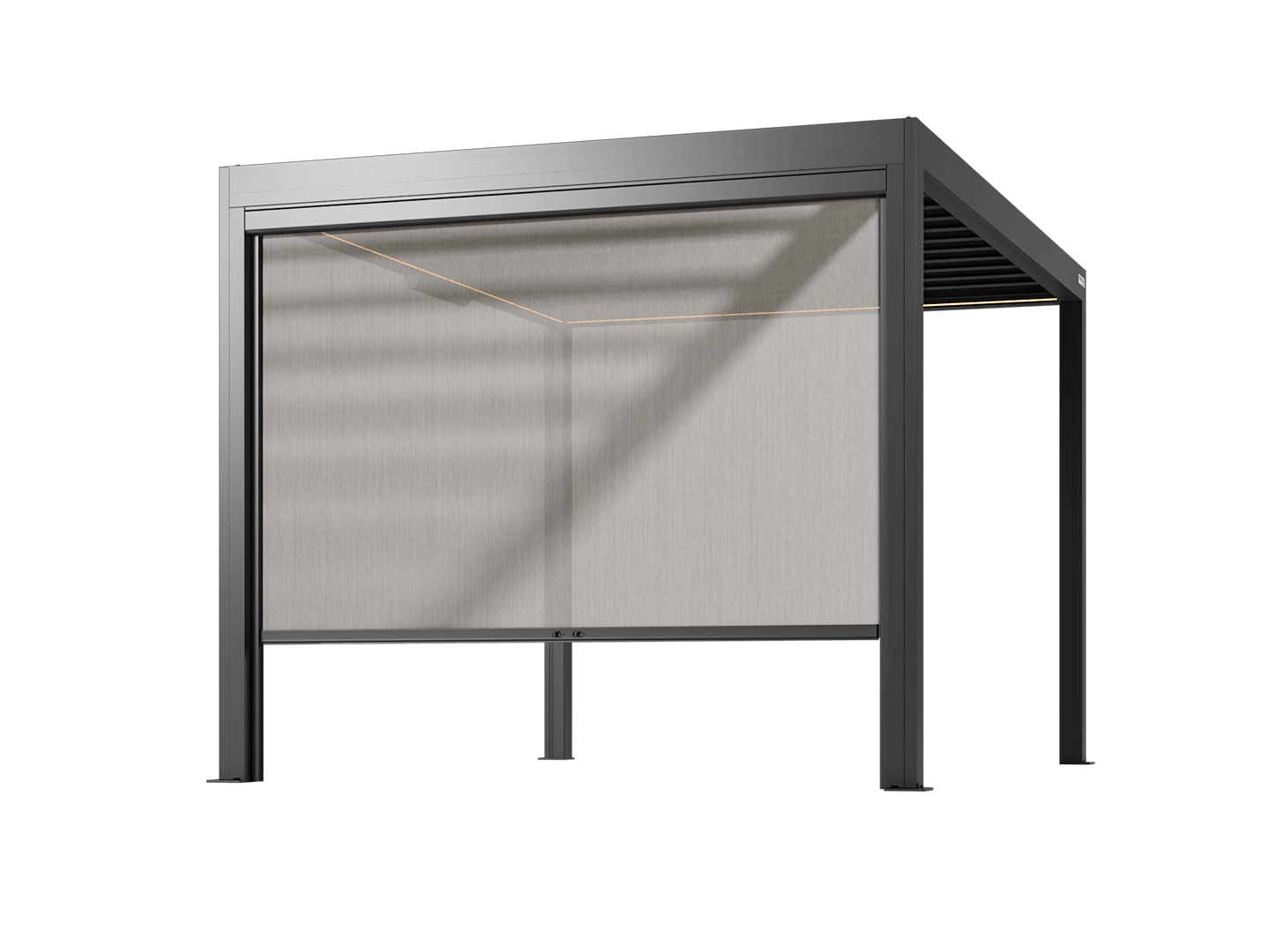 Black 3m Pergola with Screens