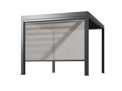 Black 3m Pergola with Screens
