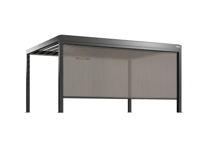 Black 5m Pergola with Screens