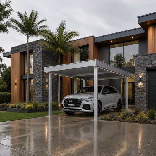Carport Kit Galvanised COLORBOND Metal Solid Garage Skillion Roof Steel Australian Made