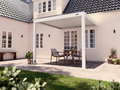 White Wall Mounted  3x3 Pergola