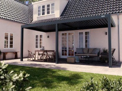 Black Wall Mounted 3x6 Pergola