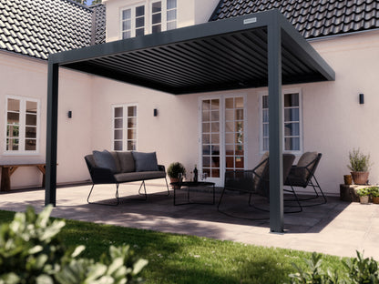 Black Wall Mounted 4x4 Pergola