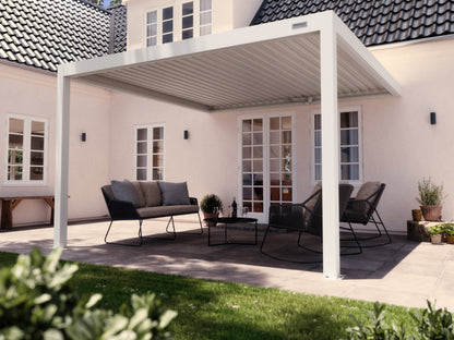 White Wall Mounted 4x4 Pergola