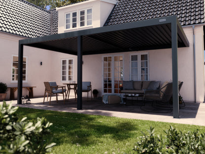 Black Wall Mounted 4x6 Pergola