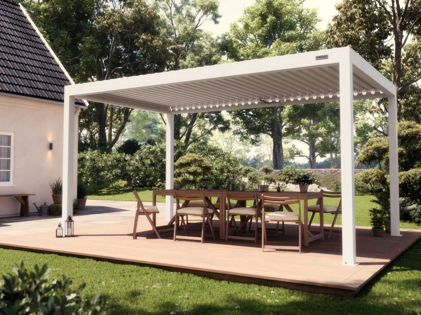 White Free Standing  3x5 Pergola