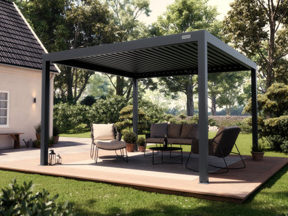 Black Free Standing  4x4 Pergola