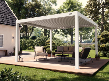 White Free Standing  4x4 Pergola