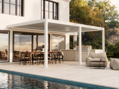 White Wall mounted 4x6 pergola