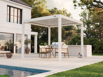 White Free Standing 3x3 pergola 