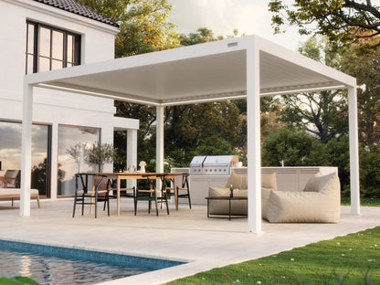 White Free Standing 4x5 pergola 