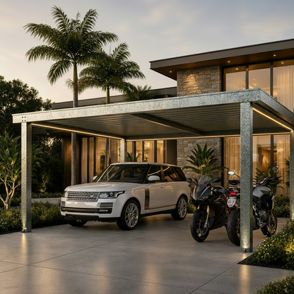 Carport One Car Two Motorbikes