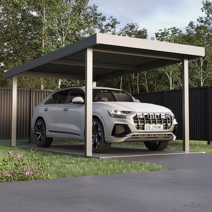 Single Carport with Audi SUV
